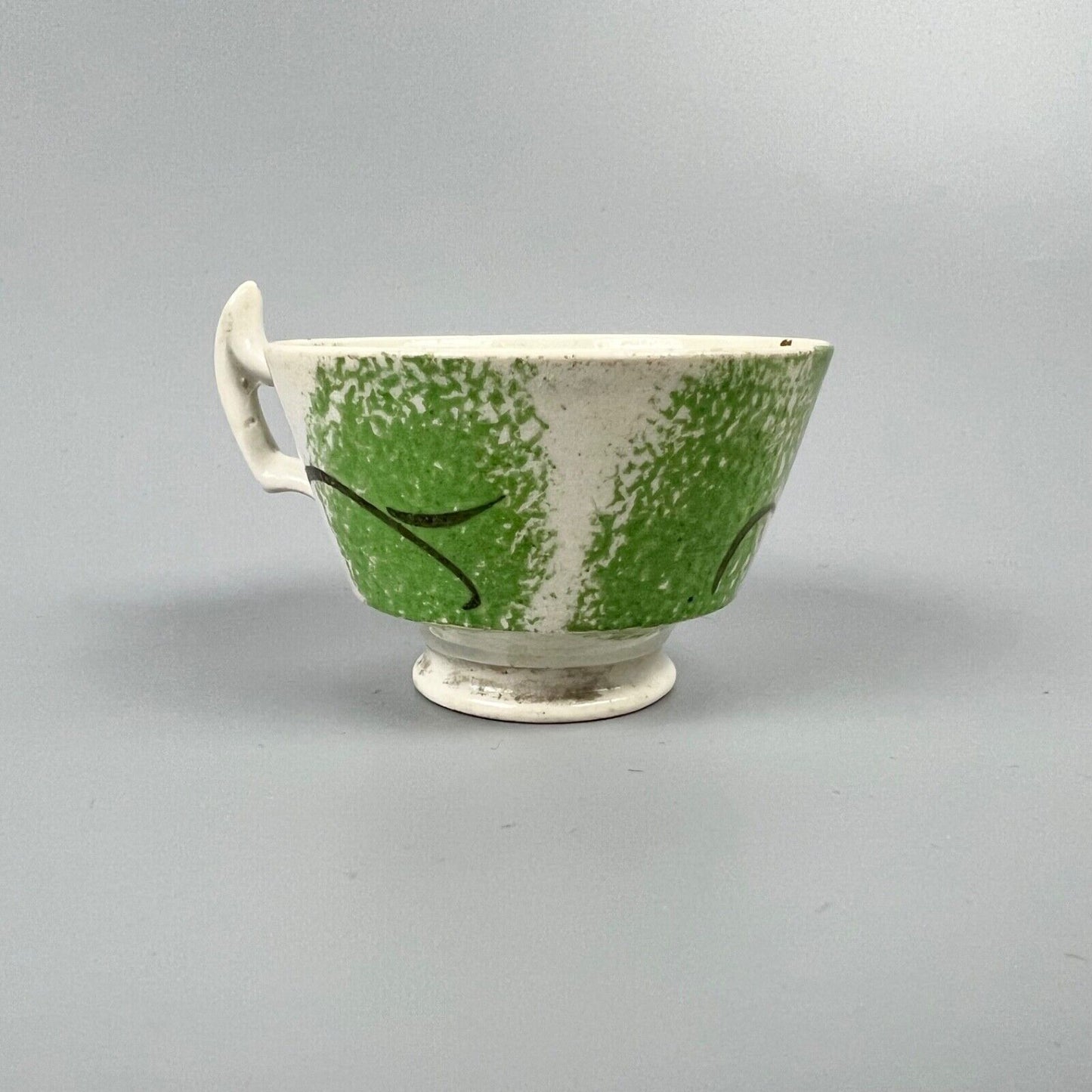 A "Peafowl" pattern (Teardrop in Deike) miniature cup & saucer. c.1820-30