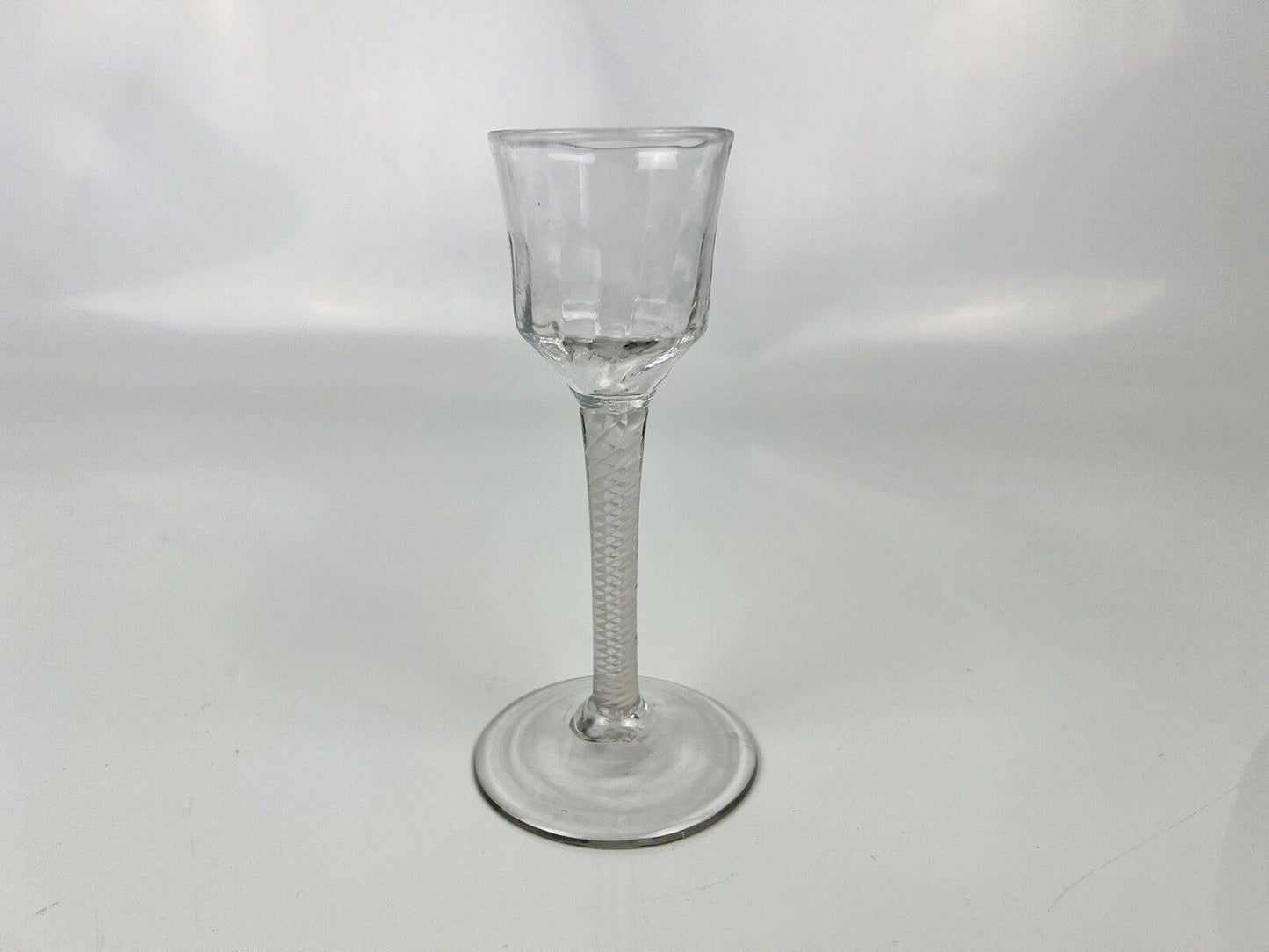 A Single Series Opaque Twist Wine Glass c.1760