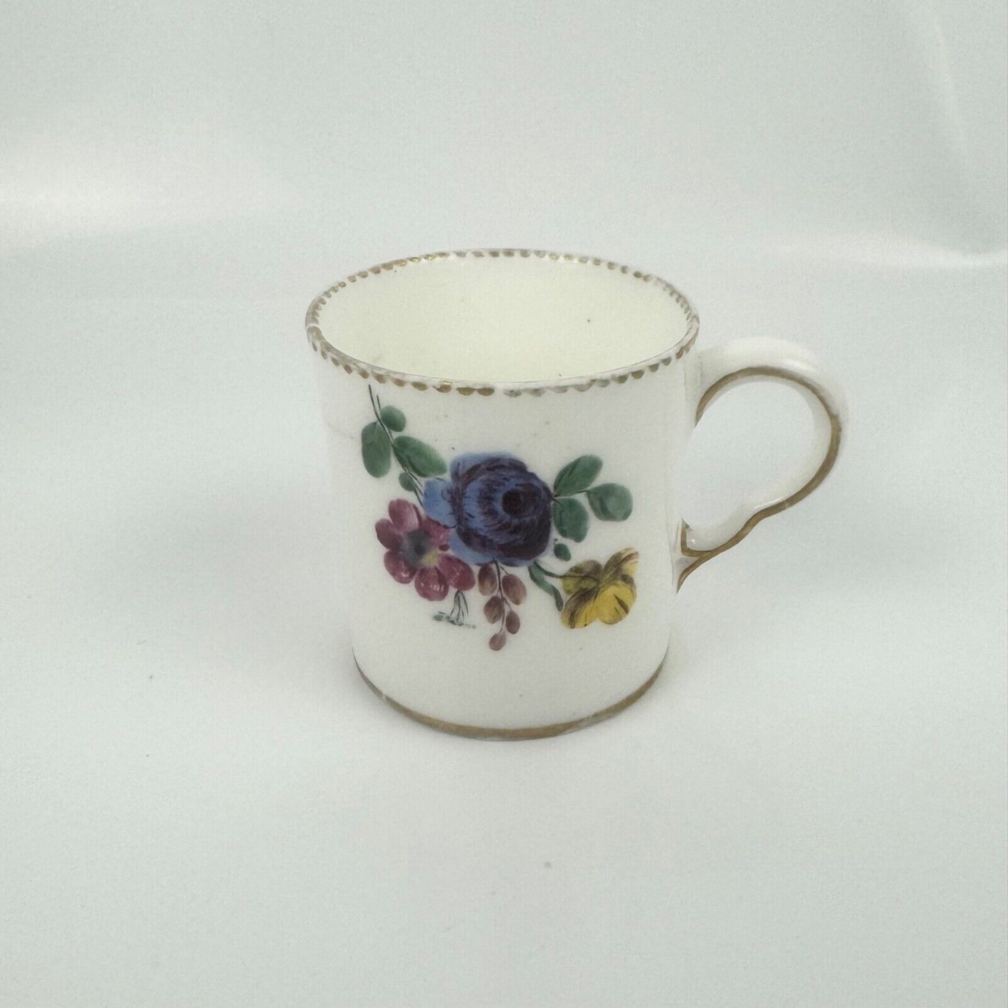A Sèvres coffee can (gobelet litron) of the 3rd size. Floral decoration. c.1766.