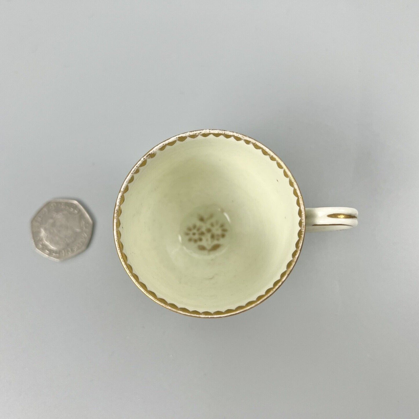 A good Caughley trio c1775 probably outside decorated at Chamberlains.