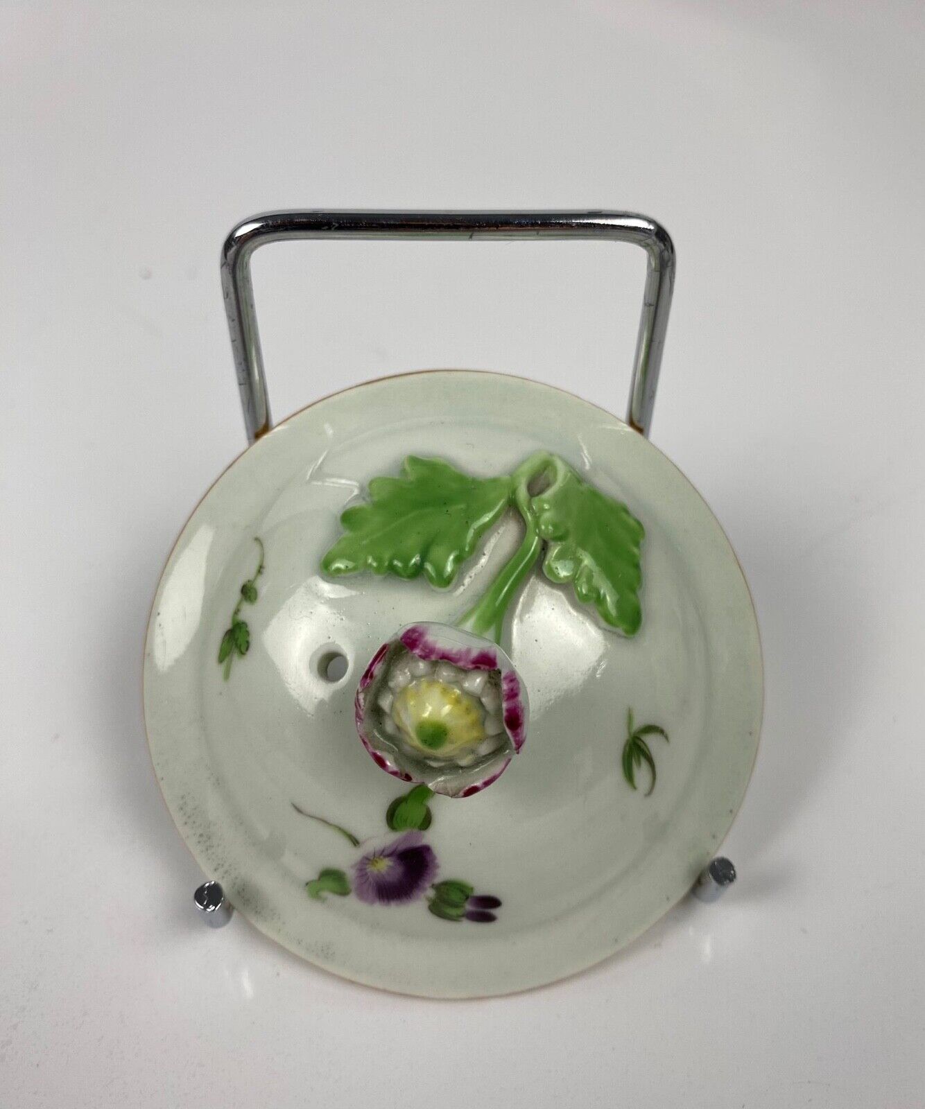 A First Period Worcester Teapot Painted With Floral Sprays And Insects c1770