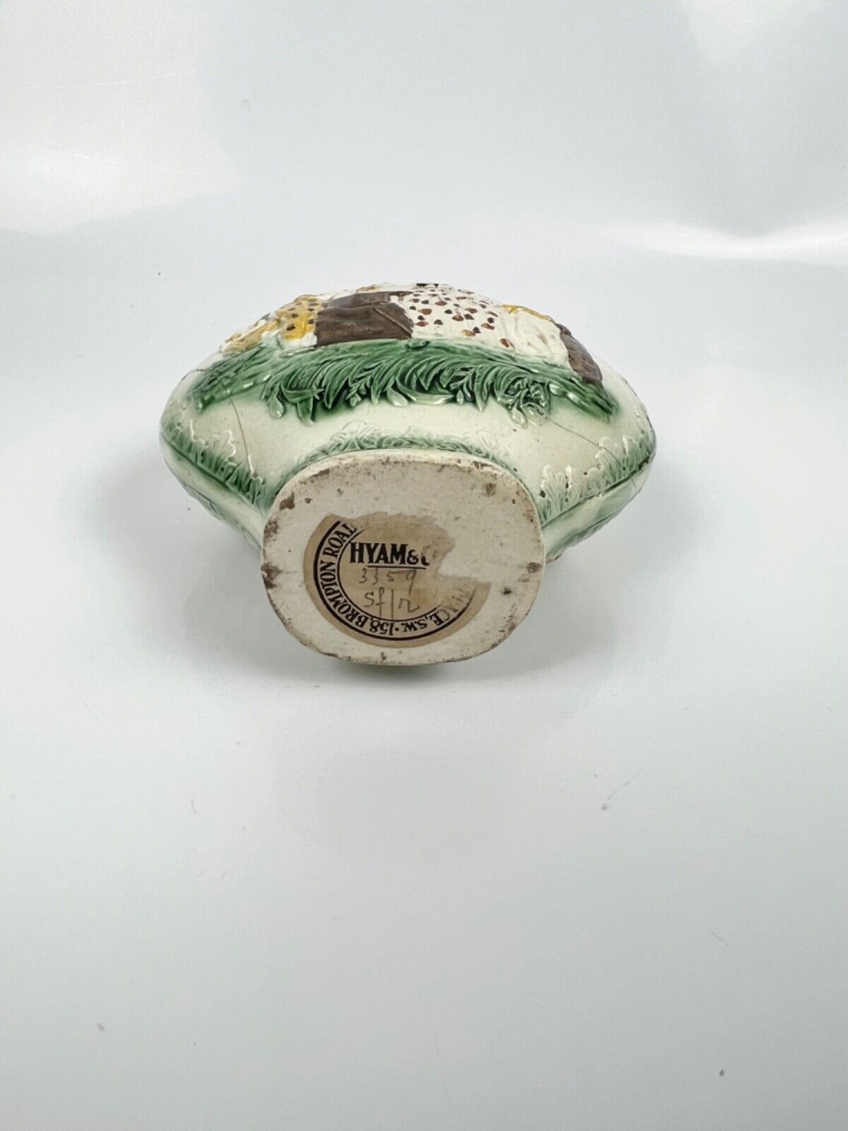 A rare Gretna Green marriage flask painted in pratt colours. c.1790