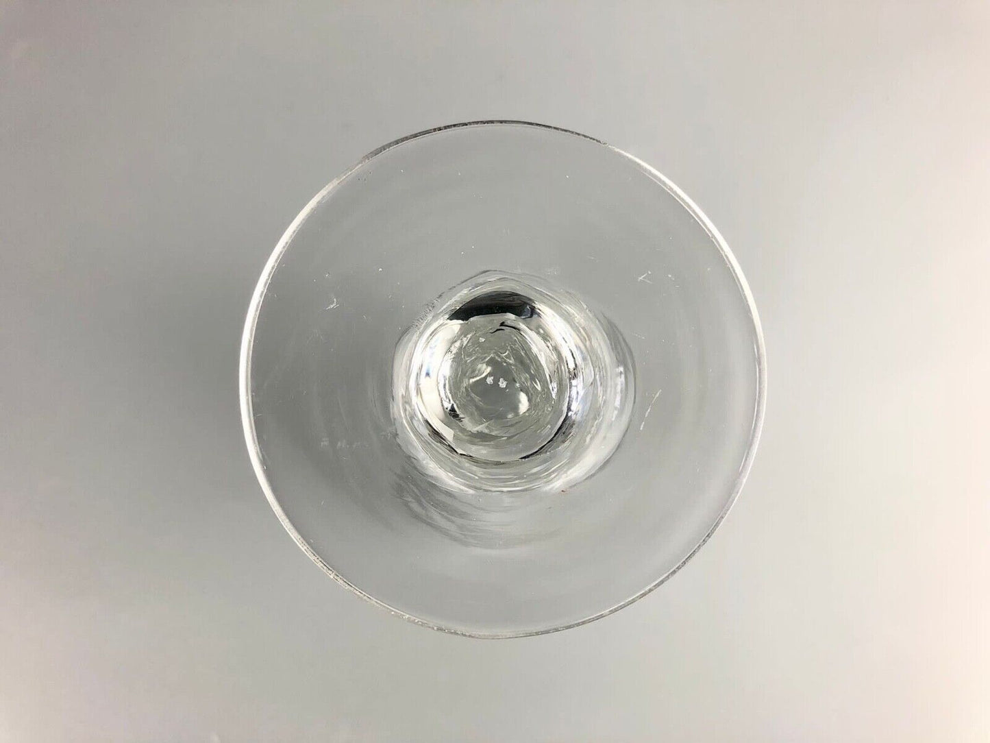 A late 18thc (.c1770) facet cut wine glass