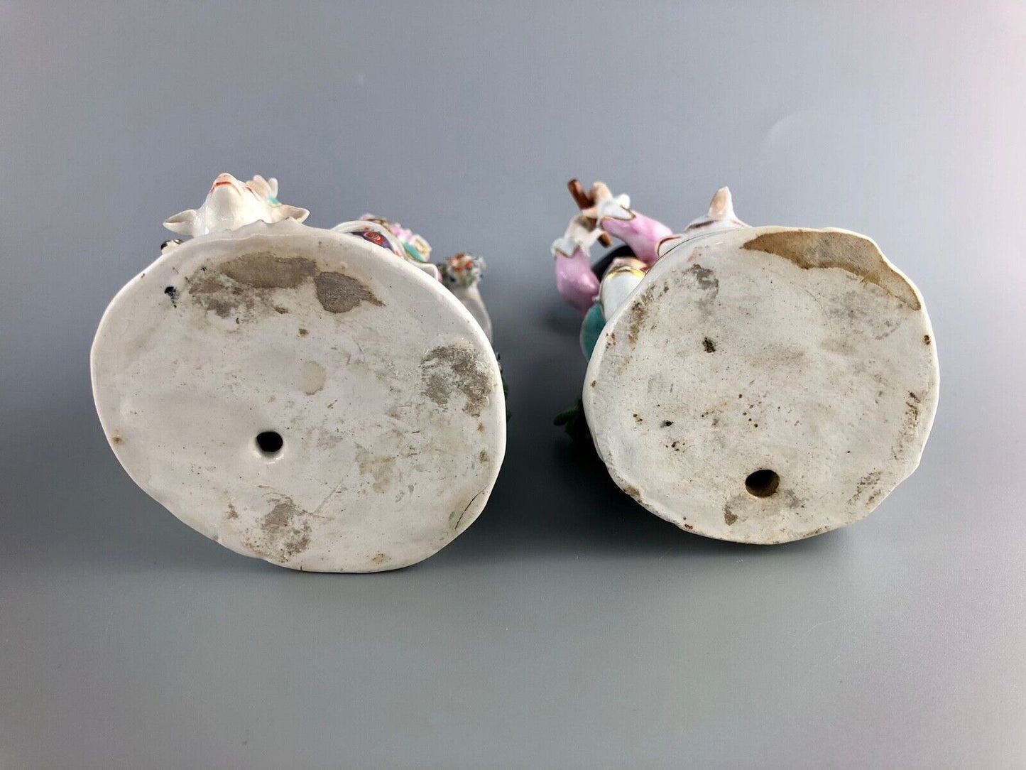 Chelsea Derby Porcelain Figures of Shepherd and Shepherdess c1775