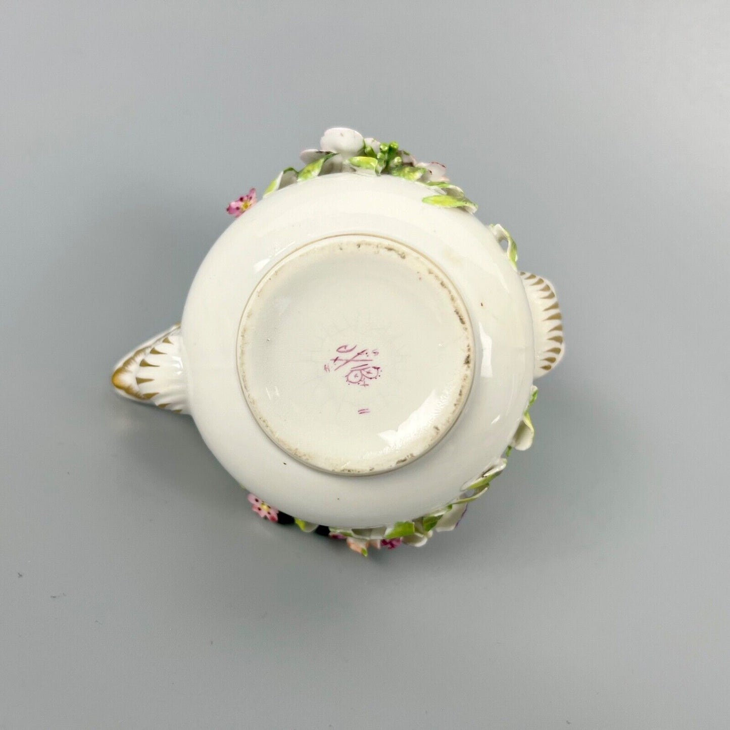 A mid 19thc Derby (Stevenson Hancock-puce version mark) miniature teapot c.1863