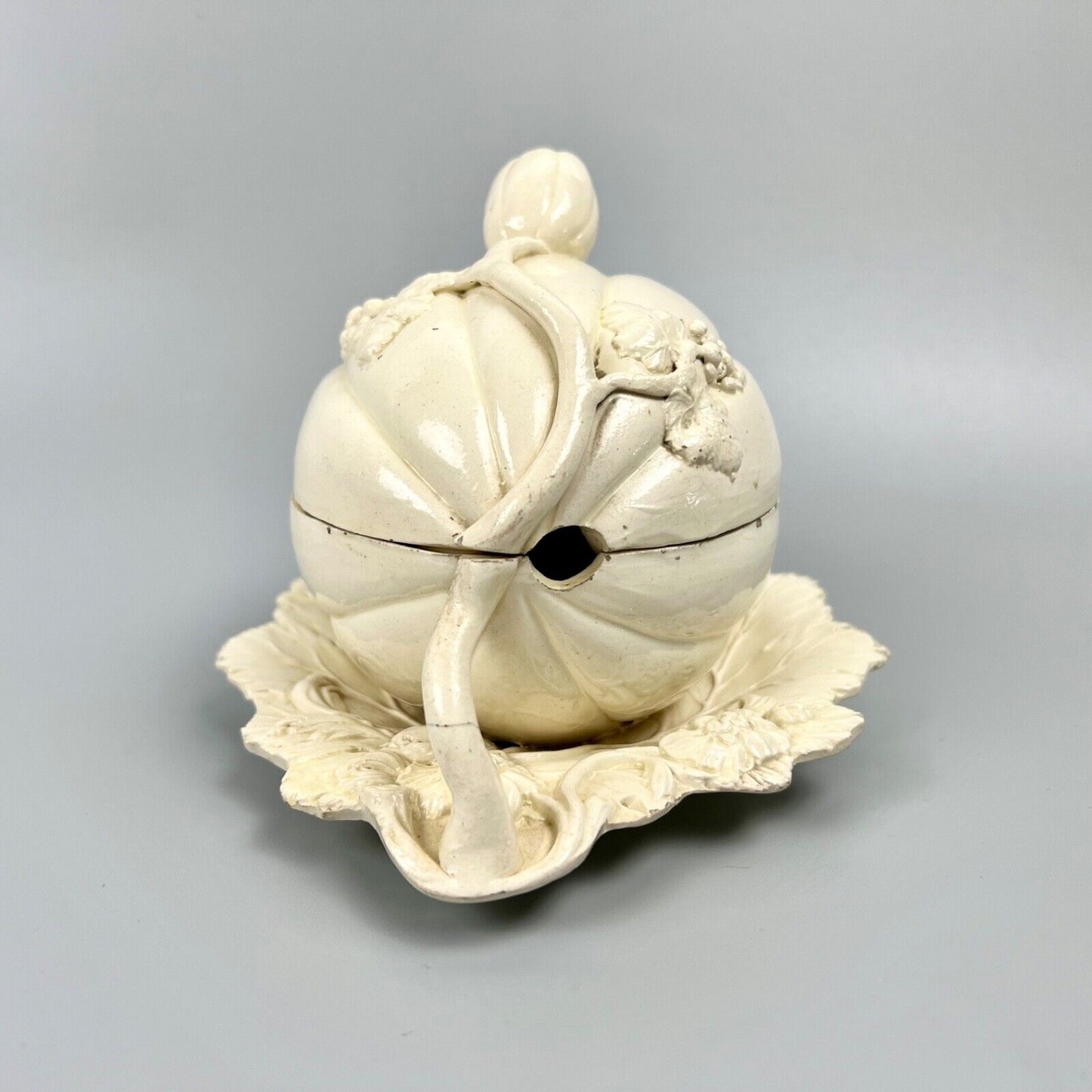 A rare Yorkshire or Staffordshire creamware Melon-shaped tureen c.1760-70