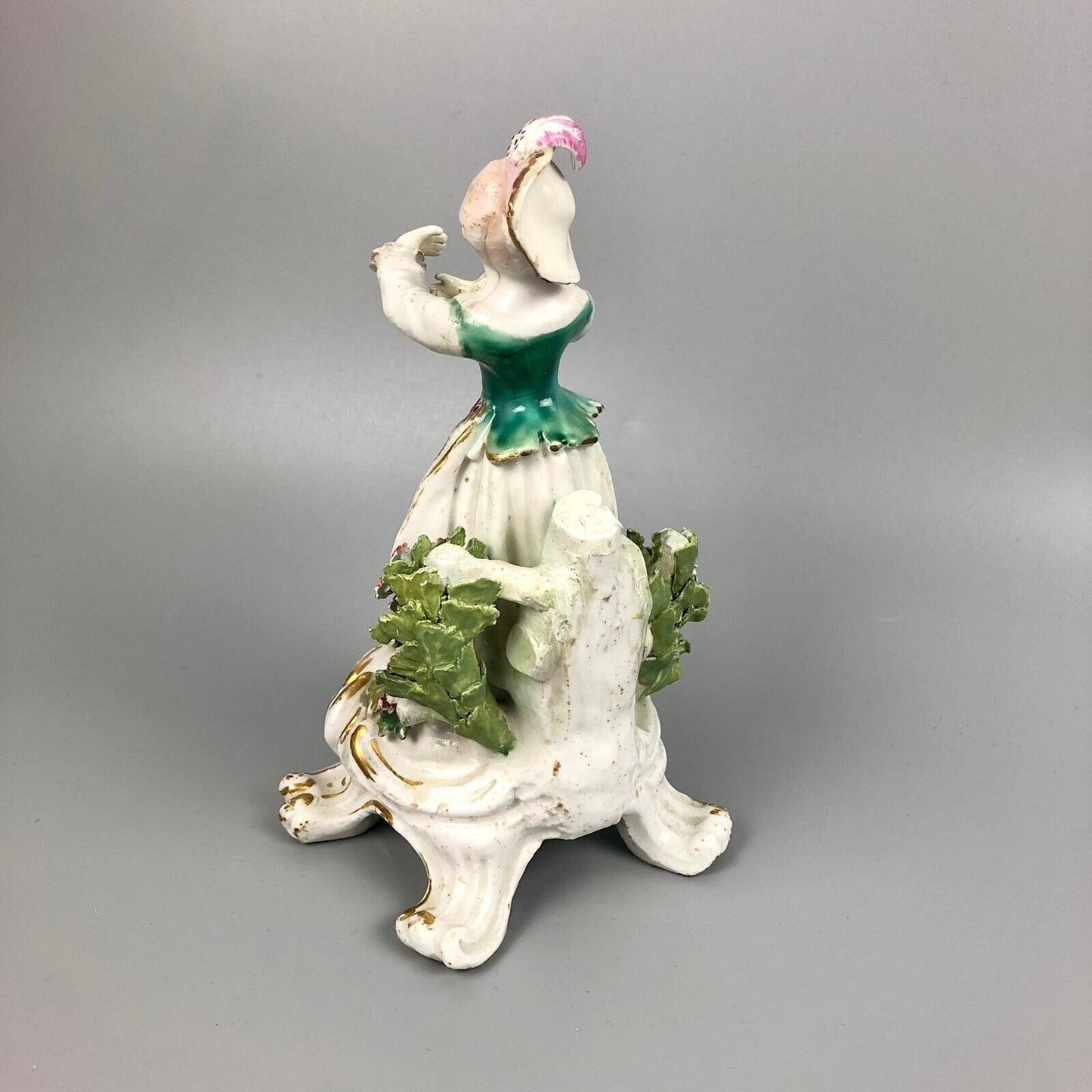 A Bow porcelain "New Dancer" female figure on a scroll base. c.1775