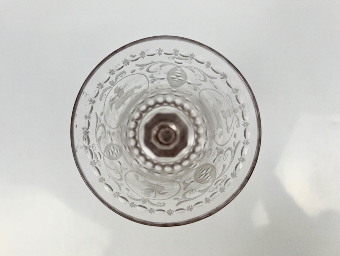 A tall and very finely engraved continental "Silesian" goblet c.1730