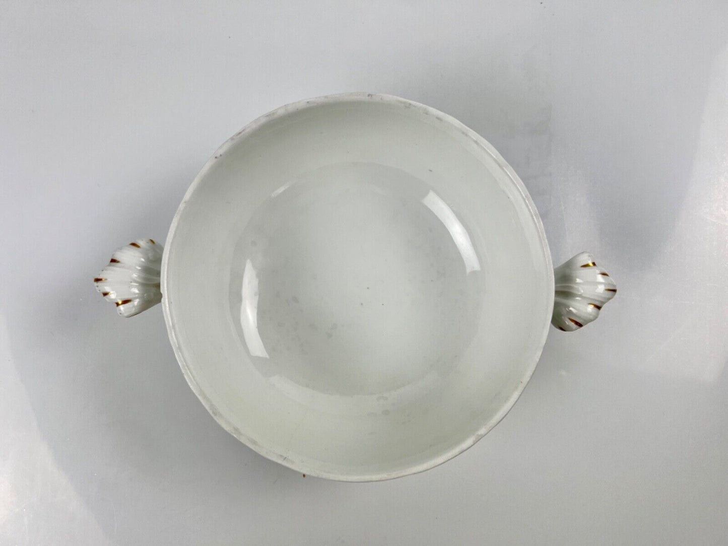 A Meissen Academic Dot Period figural and asparagus handled moulded tureen c1770