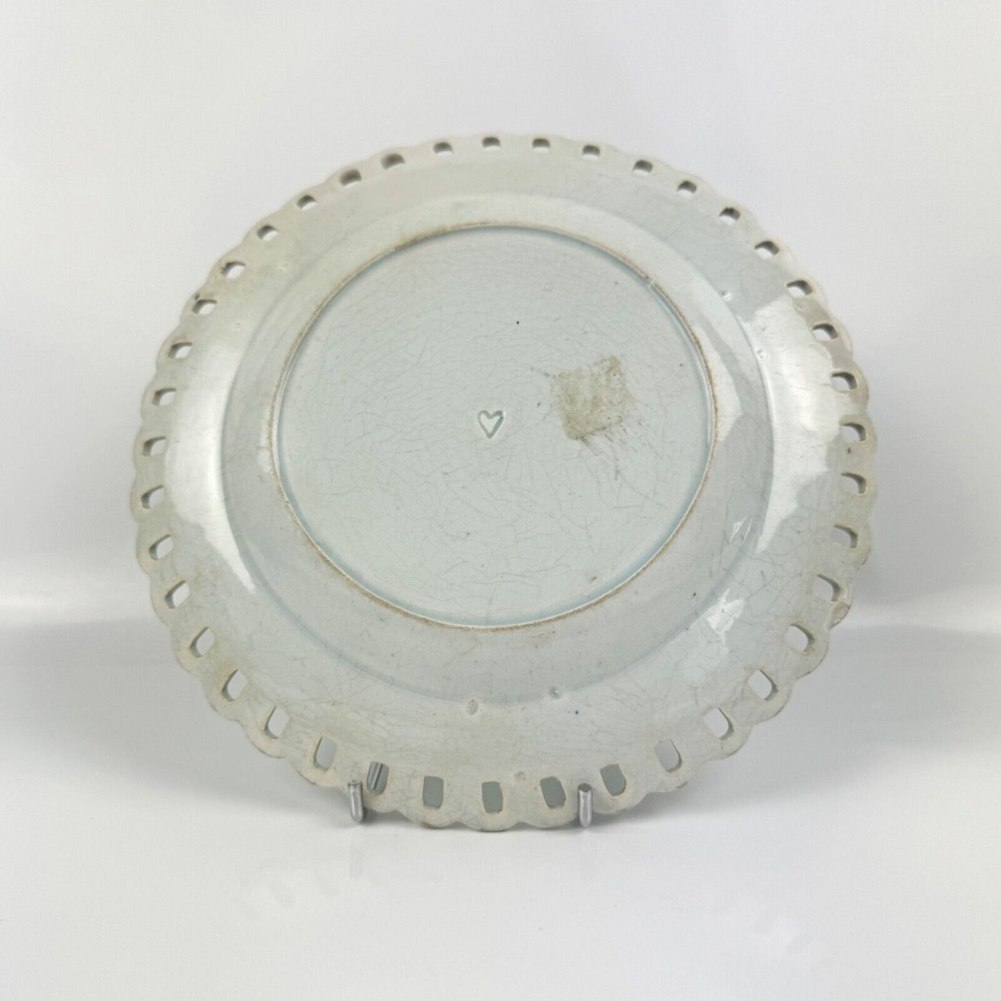 A Glamorgan Pottery, Swansea, reticulated and hand-painted plate c.1814-20
