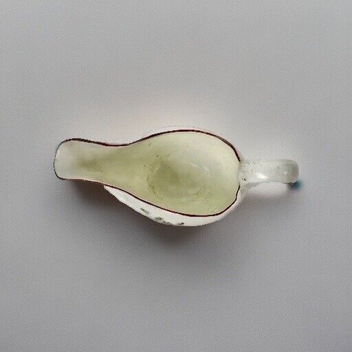Unusual Derby Patch Mark Butter Boat/Sauceboat Painted By Withers c.1765
