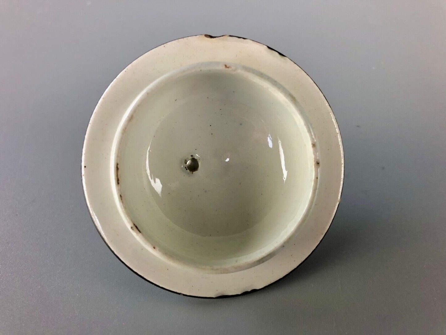 A c.1820 bat-printed miniature pearlware teapot. Possibly North-east England.