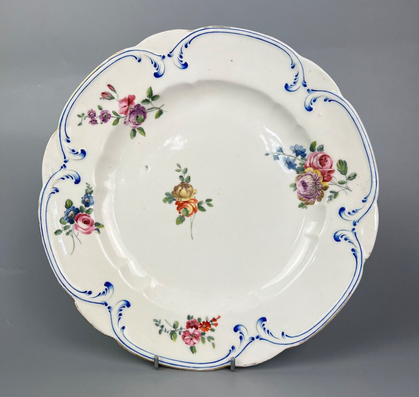 A c.1771 Sèvres Plate decorated by Joyau and bearing date mark for 1771 #1
