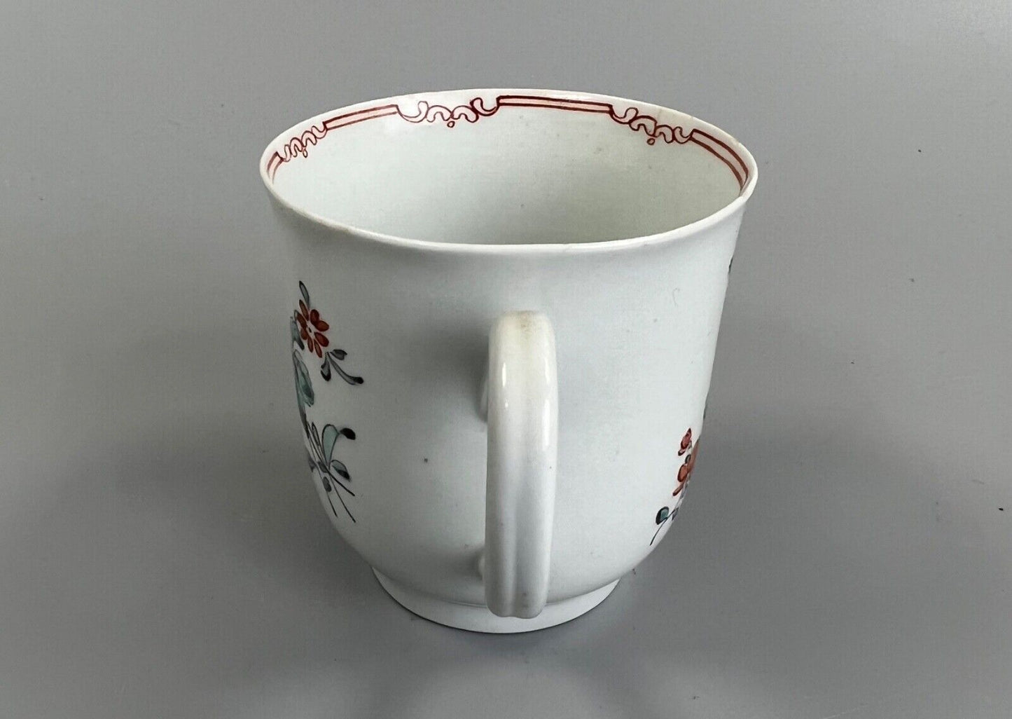 A c.1765-75 Liverpool Philip Christian polychrome floral painted coffee cup #1