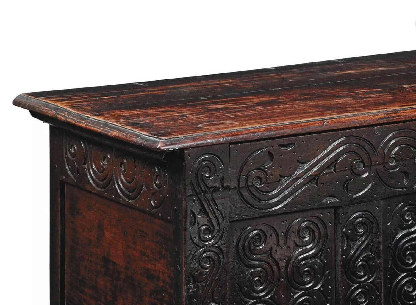 Huge 17th.C Superlative Quality Oak Chest Antique West Country Charles II