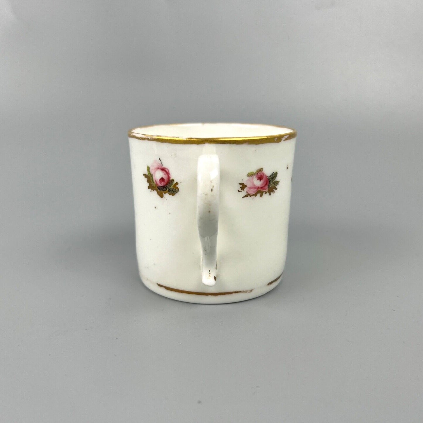 A rare William Billingsley decorated Swansea coffee can with rare mark. c.1815