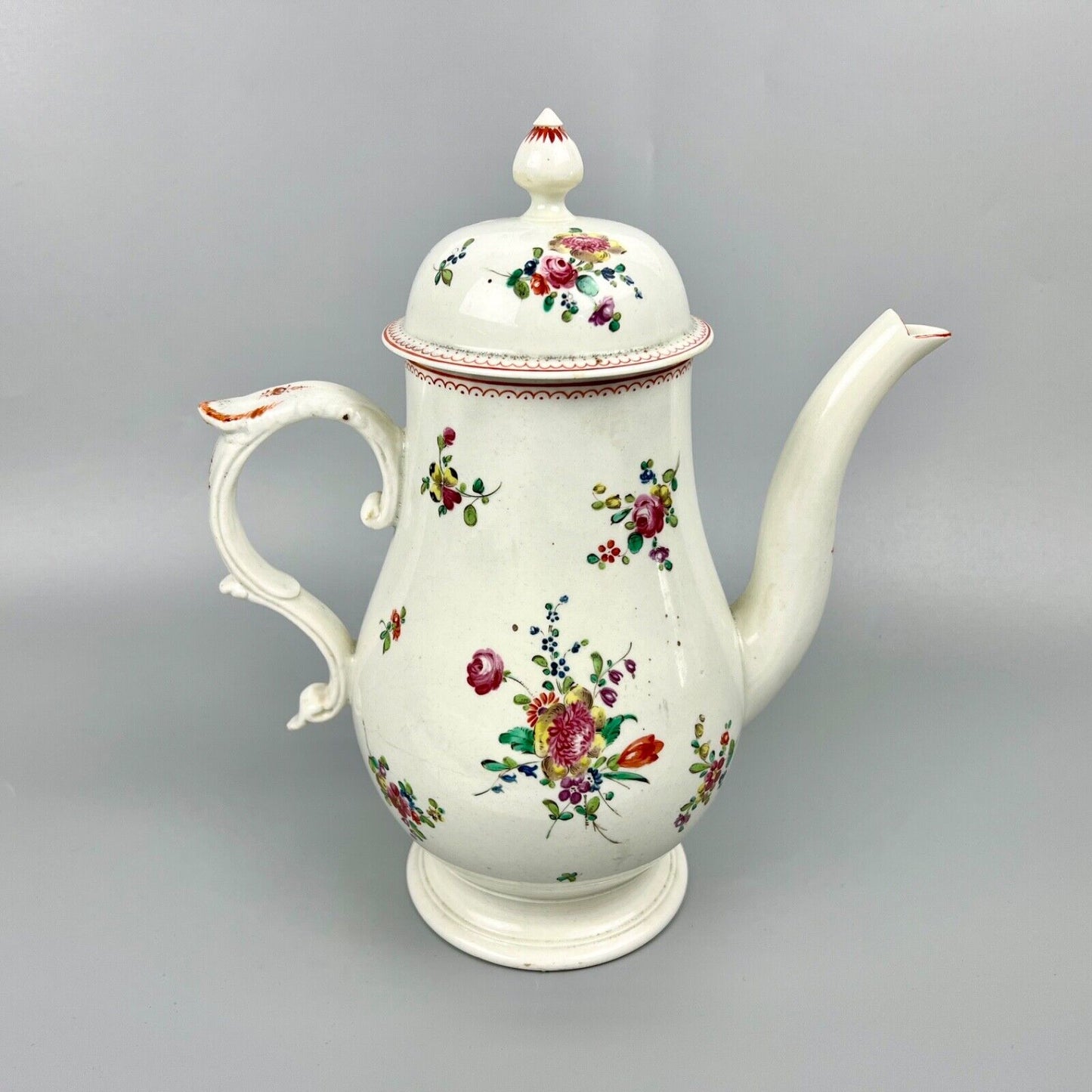 A fine John Pennington Liverpool coffee pot with comma terminal c1775-85