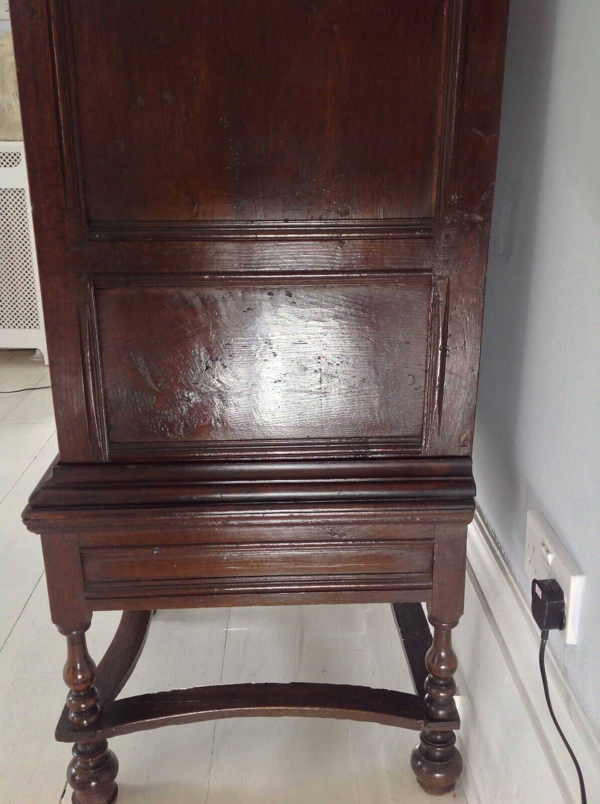 Rare And Wonderful Antique Queen Anne (c.1705) Georgian Oak Chest on Stand