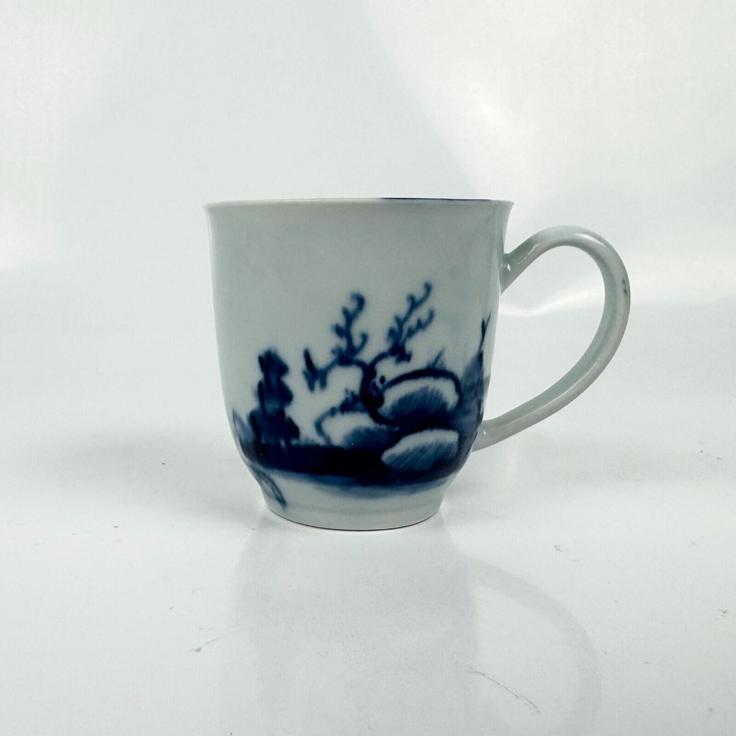A Liverpool (Chaffers) coffee cup in the "Two Chinamen Bowing" pattern. c.1760-5