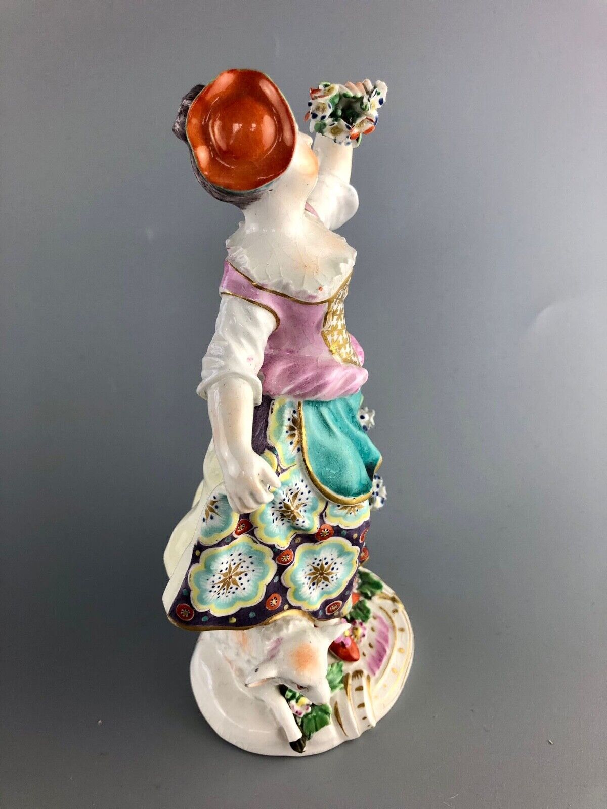 Chelsea Derby Porcelain Figures of Shepherd and Shepherdess c1775