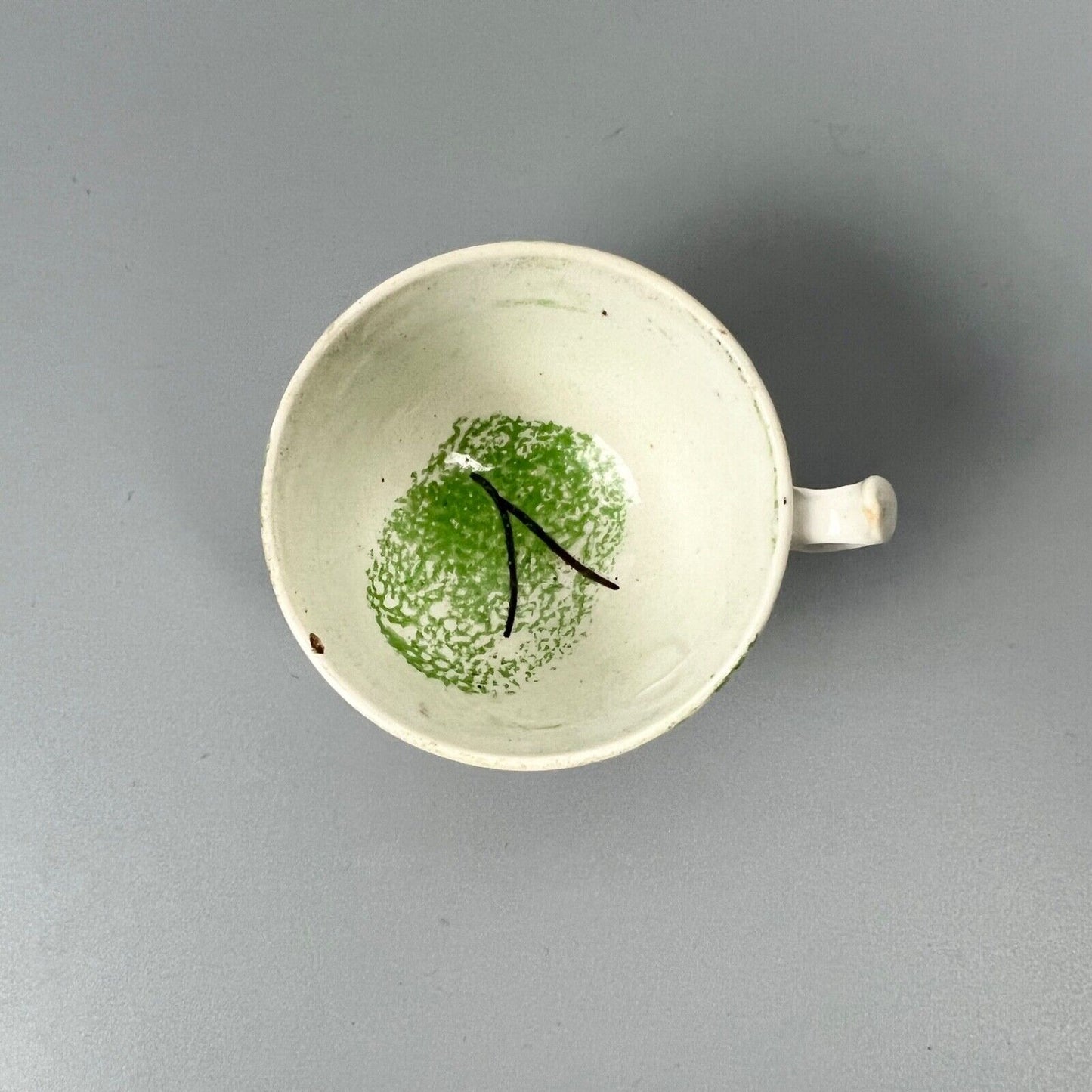 A "Peafowl" pattern (Teardrop in Deike) miniature cup & saucer. c.1820-30
