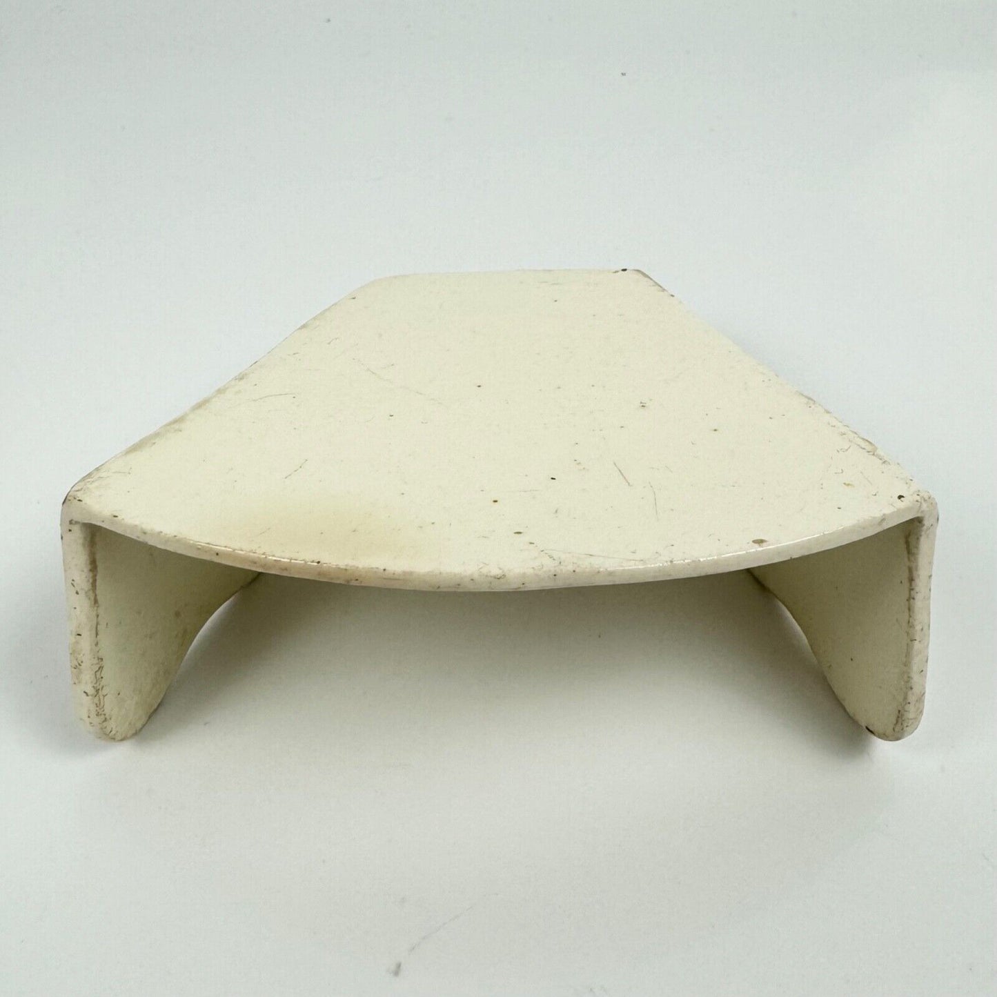 A c.1780-90 creamware asparagus server of trapezoid form with scalloped edges.