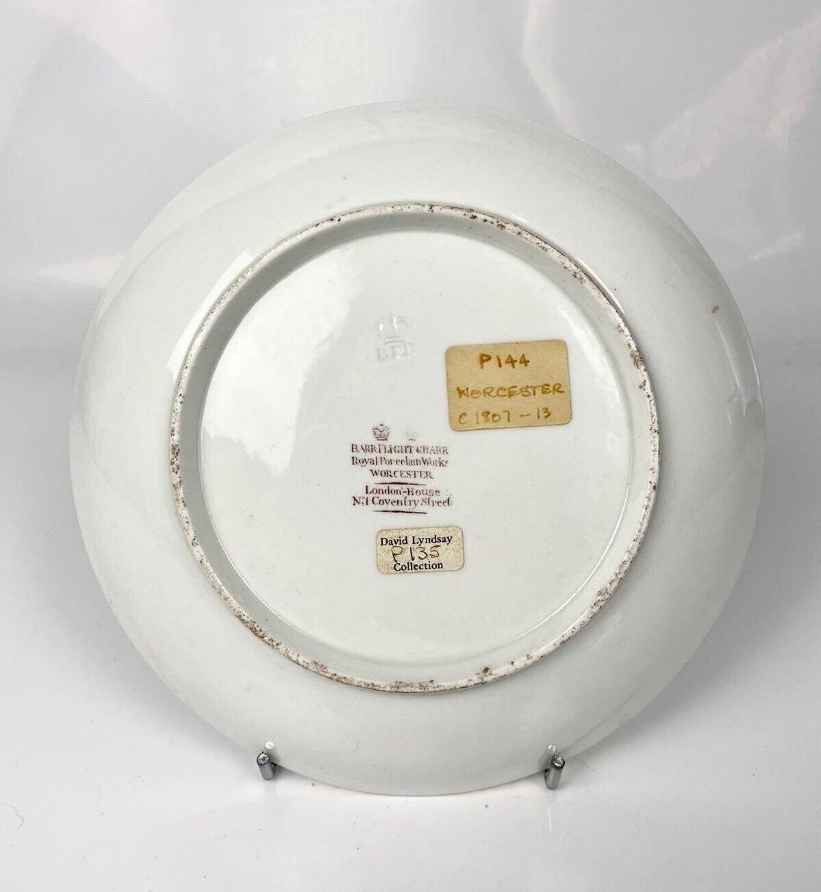 A fine Worcester Barr Flight Barr saucer dish painted by Billingsley c1807-13