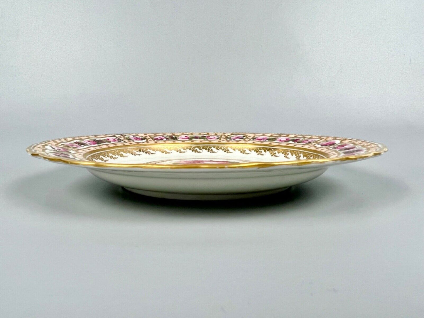 Derby plate, patt 129, painted by William Billingsley. c1790 ex. Guinness