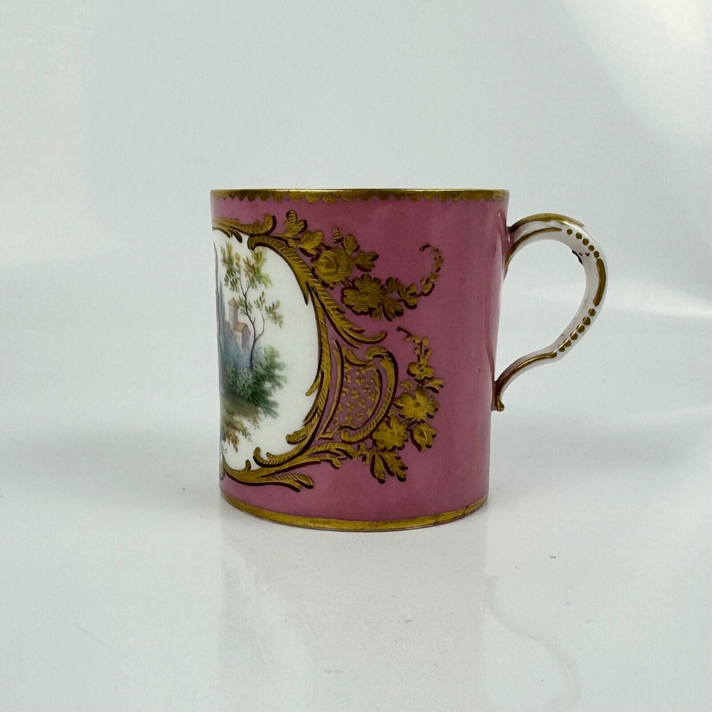 A Sèvres coffee can (gobelet litron) of the 3rd size with tooled gilding. c