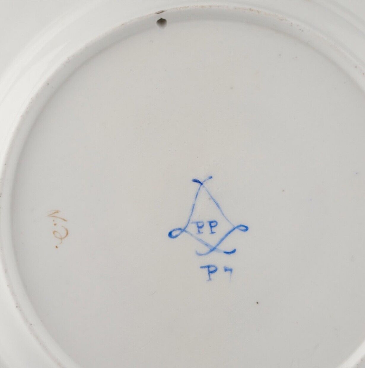 A Sevres Porcelain Soup Plate (assiette a potage) 1793