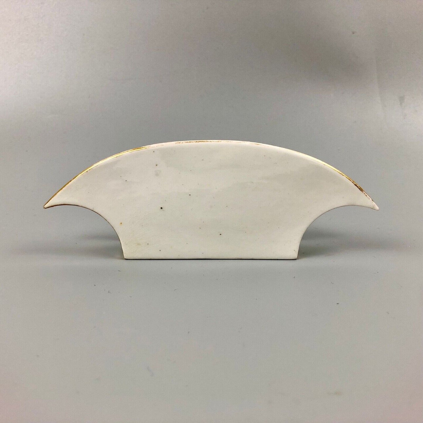 An uncommon Derby letter rack painted with flowers by Leonard Lead c.1820