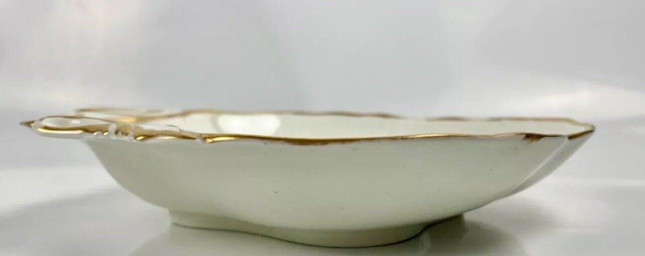 A "Quaker" Pegg painted Derby Botanical "Scarlet Pimpernel"  Dessert Dish c.1815