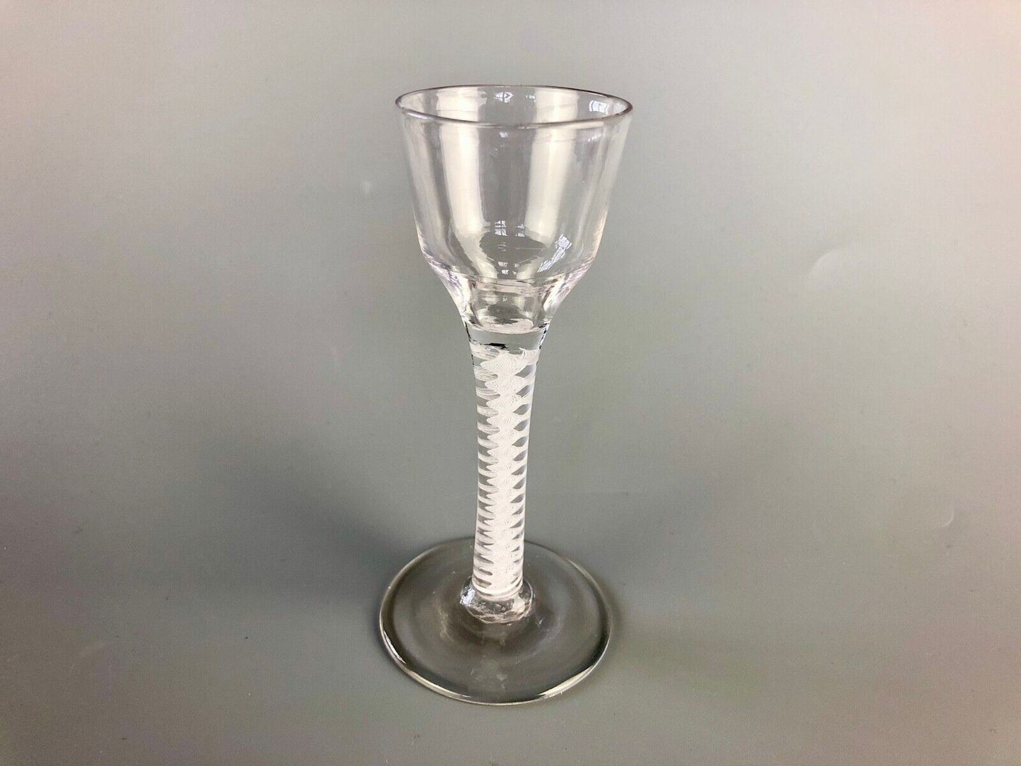 A mid 18thc opaque twist wine glass c.1760