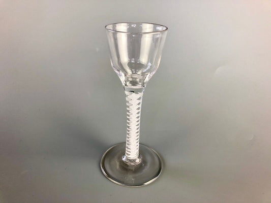 A mid 18thc opaque twist wine glass c.1760