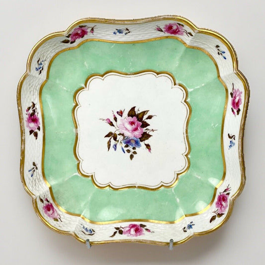 A good Flight, Barr & Barr lobed dish decorated by William Billingsley. c.1813