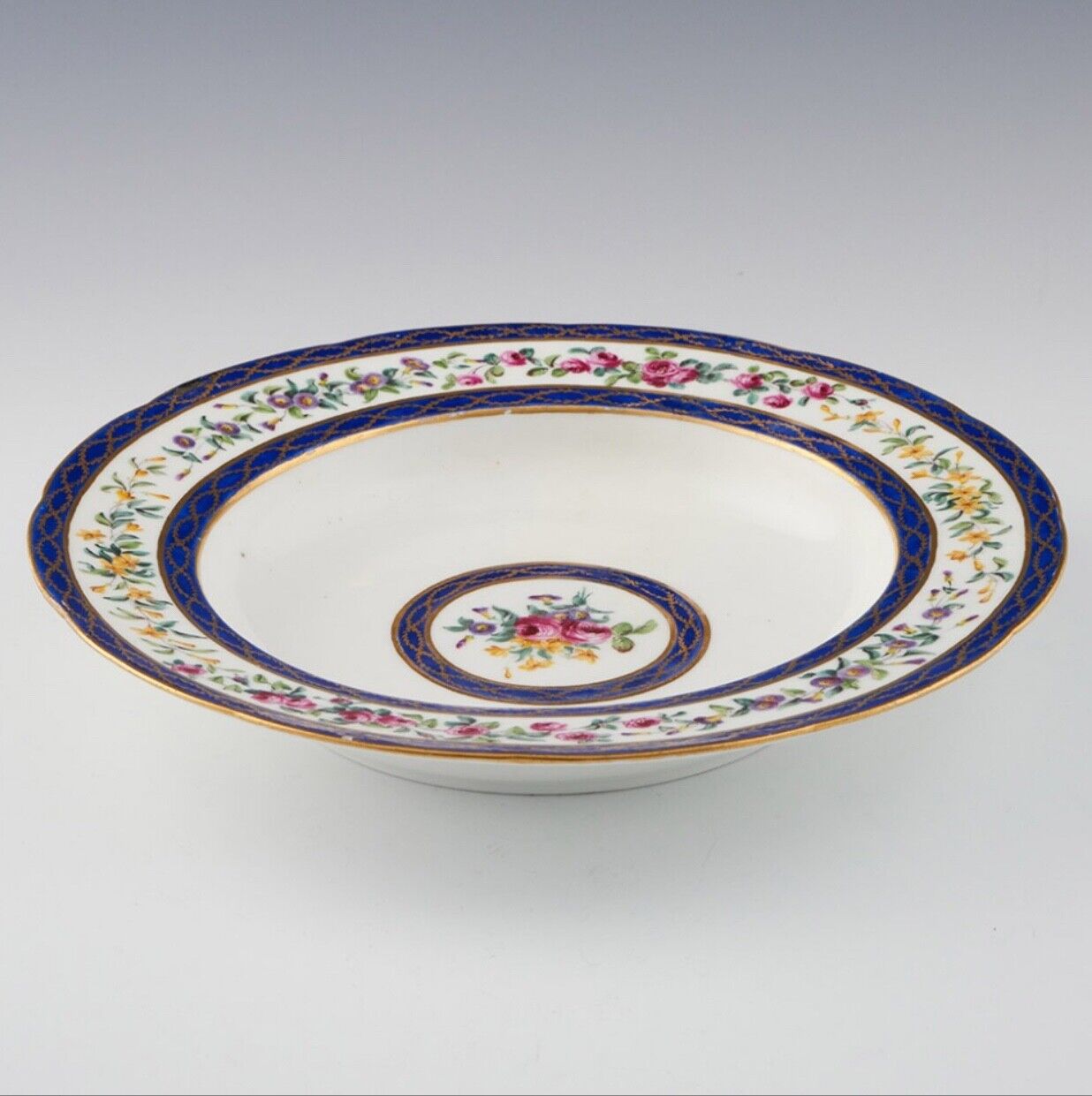 A Sevres Porcelain Soup Plate (assiette a potage)  1793