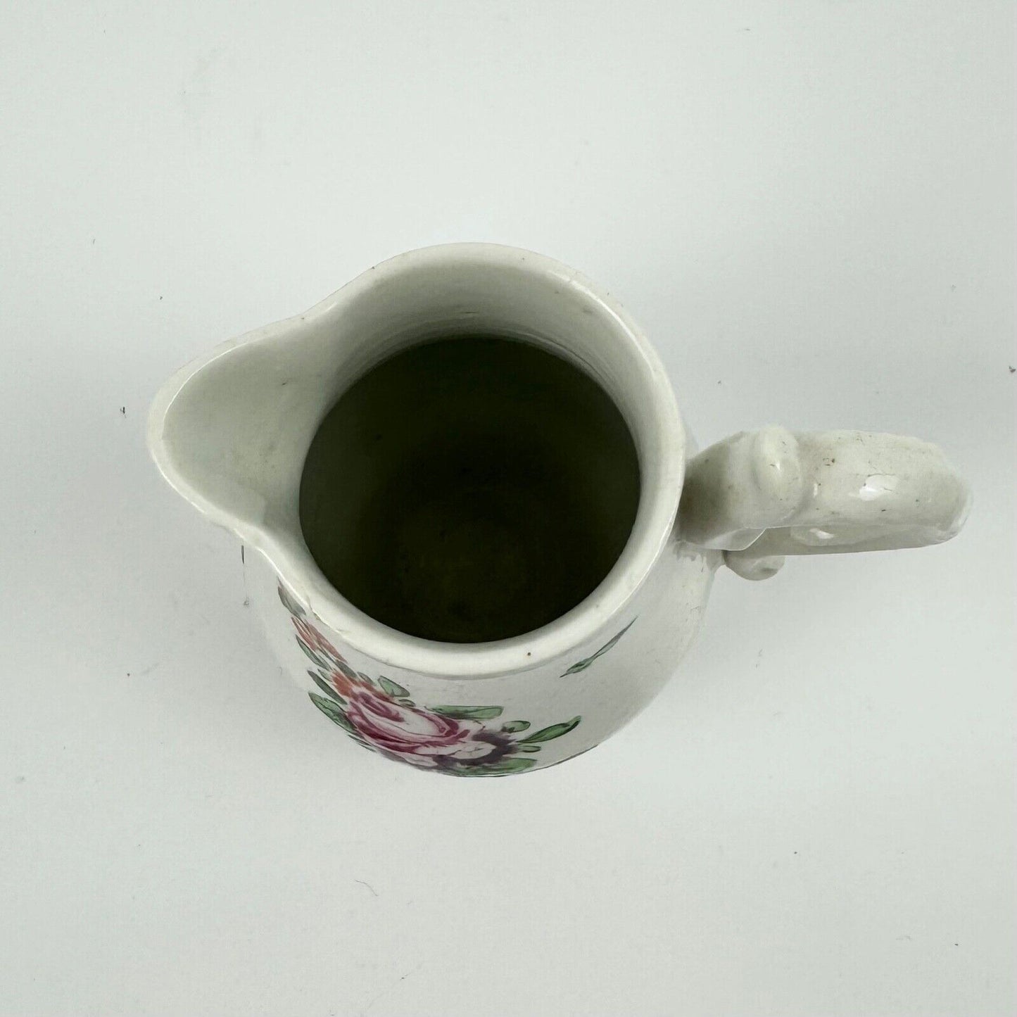 A rare Baddeley-Littler sparrowbeak polychrome decorated porcelain jug c.1777-85