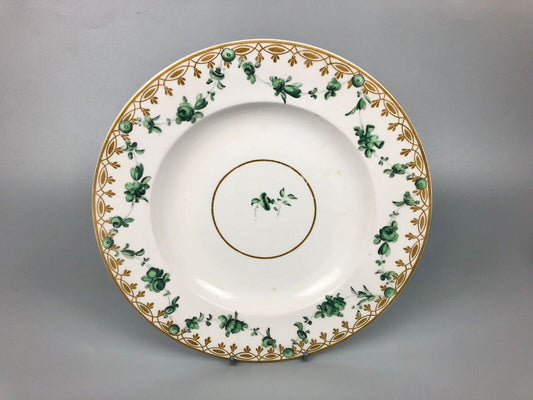 A Chelsea-Derby plate.  Probably a replacement for a Bristol service. c.1775