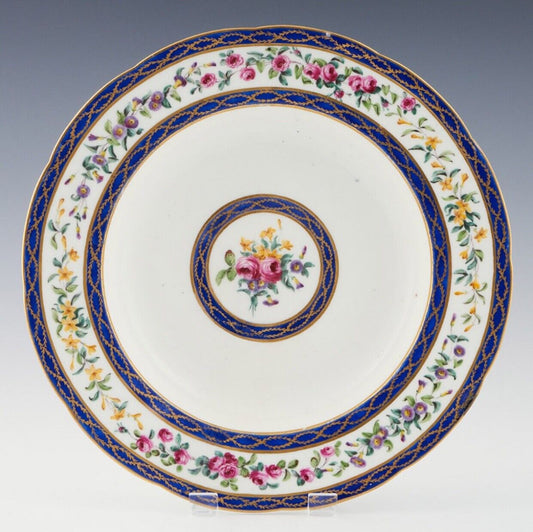 A Sevres Porcelain Soup Plate (assiette a potage)  1793