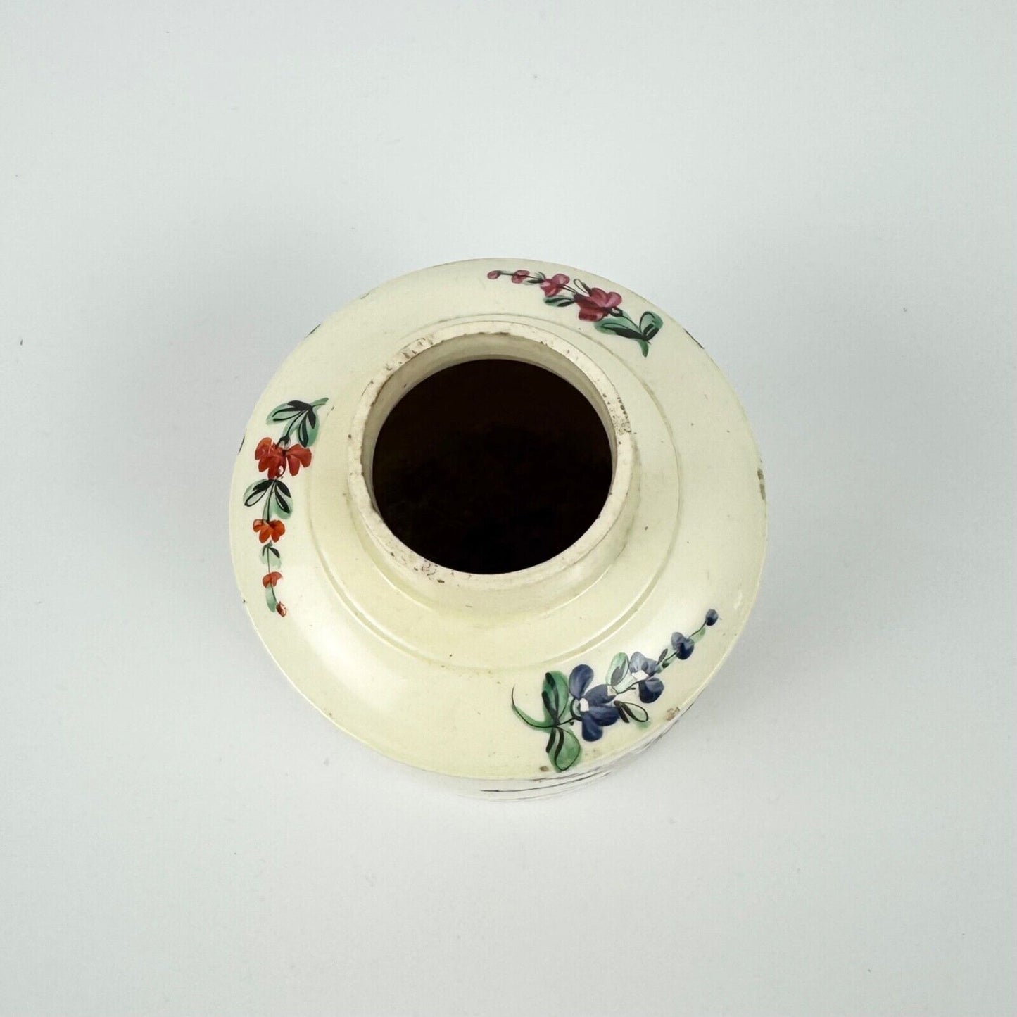 A late 18th century creamware tea caddy circa 1780. Probably Staffordshire.