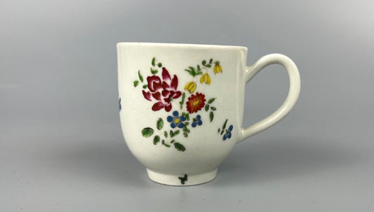 A late 18thc 1st Period Worcester coffee cup-outside decorated. Provenance.