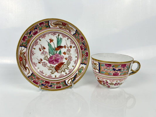 A Rare Herculaneum Liverpool Tea Cup And Saucer In Pattern 327. c1815