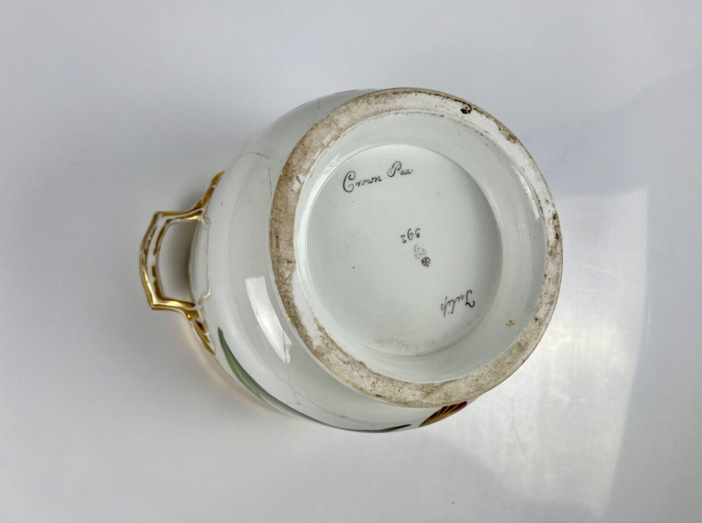 A superb Derby Quaker Pegg pattern 392 botanical painted ice pail. c.1815