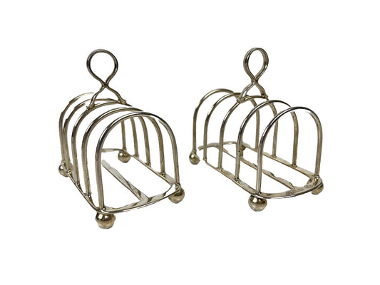 A Pair Of Goldsmith And Silversmith's Company Toastracks. Sheffield 1935.