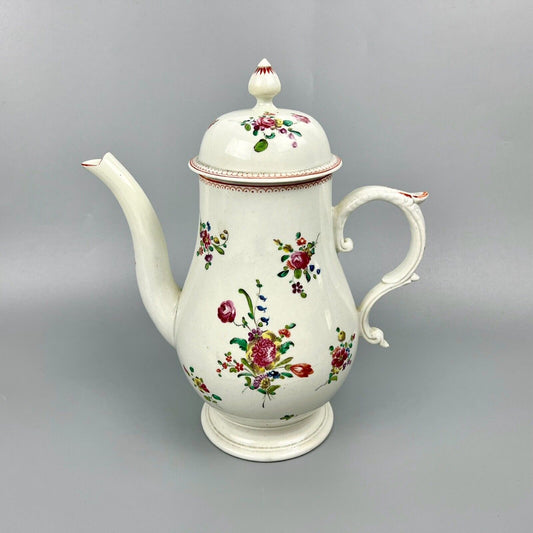 A fine John Pennington Liverpool coffee pot with comma terminal c1775-85