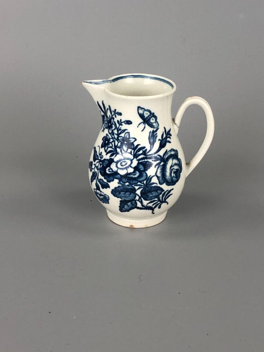 A very rare First Period Worcester Sparrowbeak jug. Reversed print c.1770-80