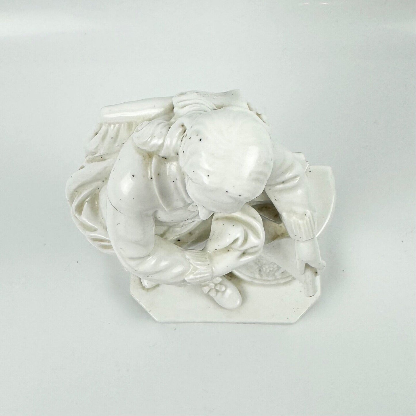 A rare white-glazed Derby porcelain figure of Milton in pattern 297 c.1790