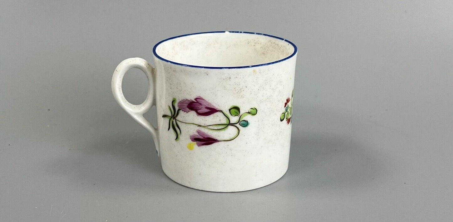 An early 19thc New Hall coffee can  and saucer in pattern number 1444