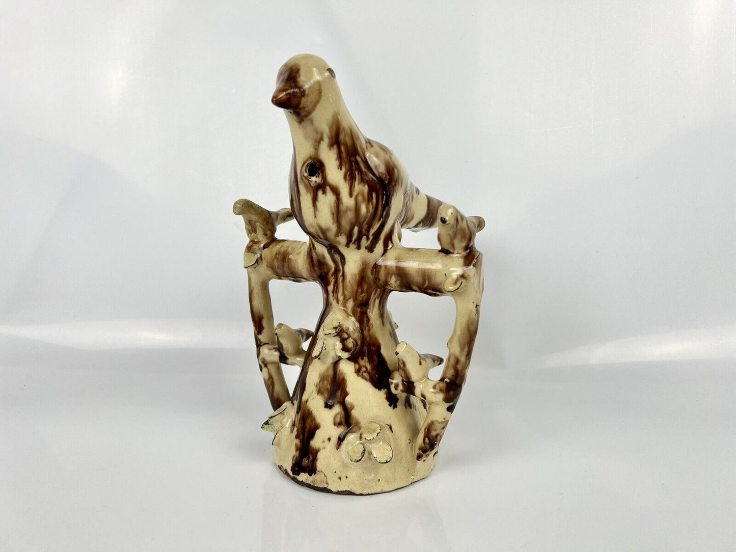 A rare large Halifax slipware bird whistle c.1800-20