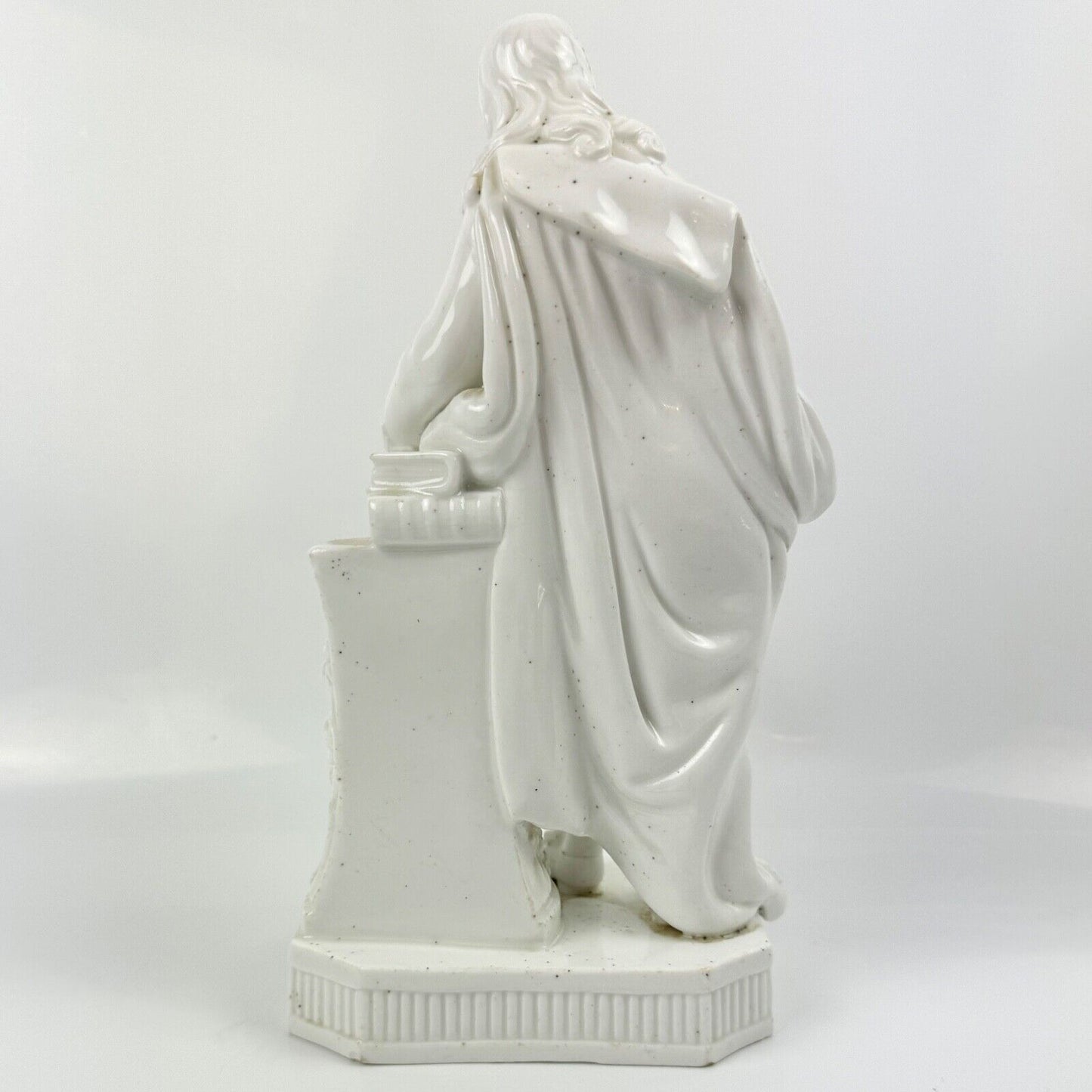 A rare white-glazed Derby porcelain figure of Milton in pattern 297 c.1790
